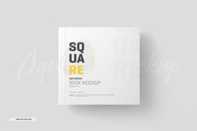 Square Softcover Book Mockup – Download Free Stock Photo