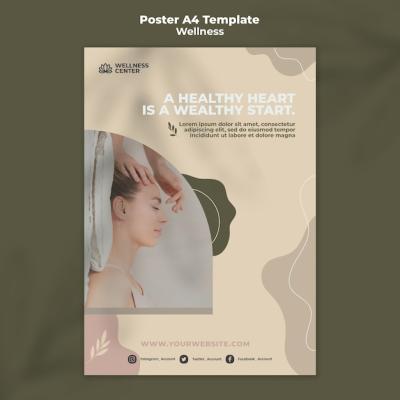 Wellness Poster Template with Photo – Free to Download