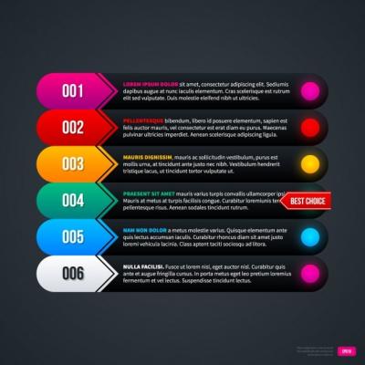 Black Infographic Template for Stunning Visual Presentations – Free Download