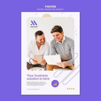 Digital Marketing Agency Poster Template â Free Download