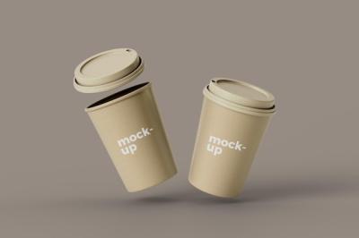 Two Paper Coffee Cup Mockup Design – Free Stock Photo, Download Free