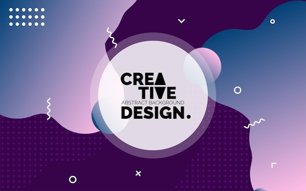 Colorful Creative Template Banner with Gradient Design and Liquid Shapes – Free Download