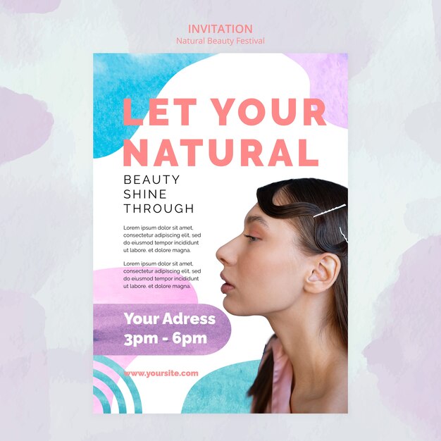 Natural Beauty Festival Template Design – Download Free Stock Photo