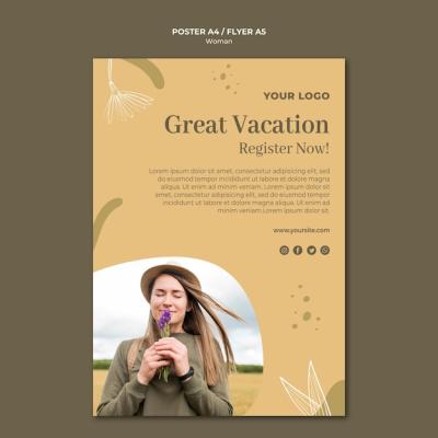 Outdoor Woman Poster Design – Free Download