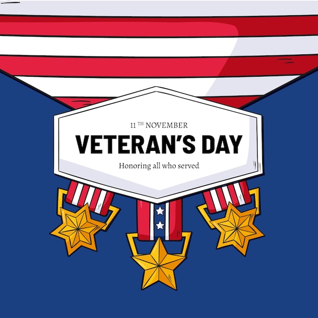 Hand Drawn Veterans Day Illustration – Free to Download