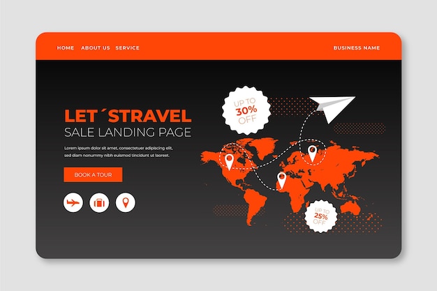 Travel Sale Landing Page Template for Free Download