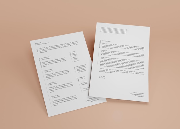 Mockup Templates for Flyers and Letterheads – Free Download