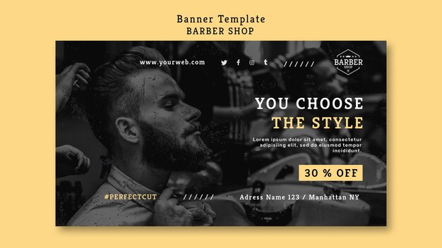 Barber Shop Banner Template – Free Download