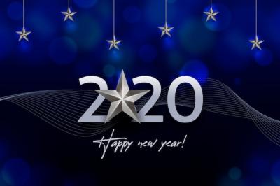 Stunning Silver New Year 2020 Background – Free Download