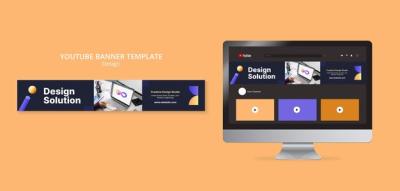 Graphic Design Template in Flat Design – Free Download