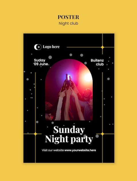 Night Club Template Design – Free Stock Photo for Download