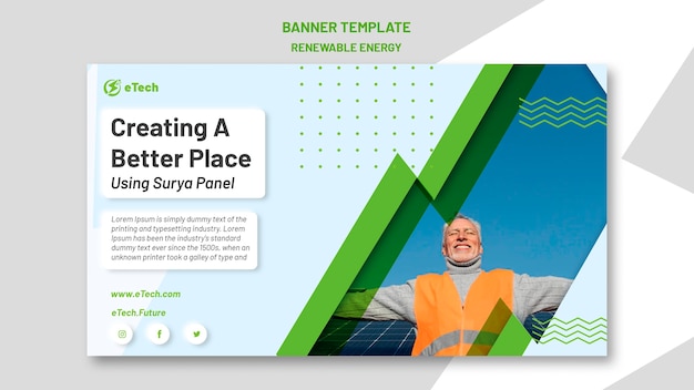 Renewable and Sustainable Energy Banner Template – Free Download