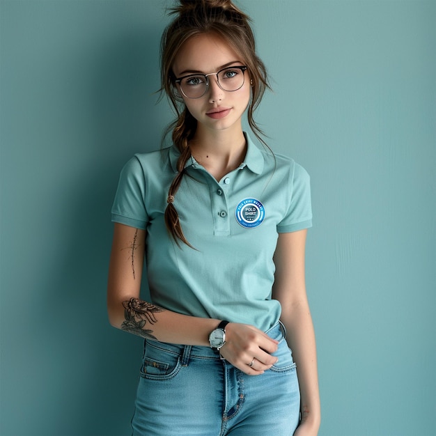 Woman Polo Shirt Mockup – Free Download for Stunning Designs