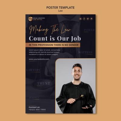 Law Poster Design Template – Free Download