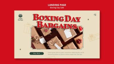 Boxing Day Sales Template Design – Free Download, Free Stock Photo