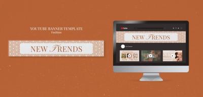 Fashion Trends YouTube Banner Template – Free to Download