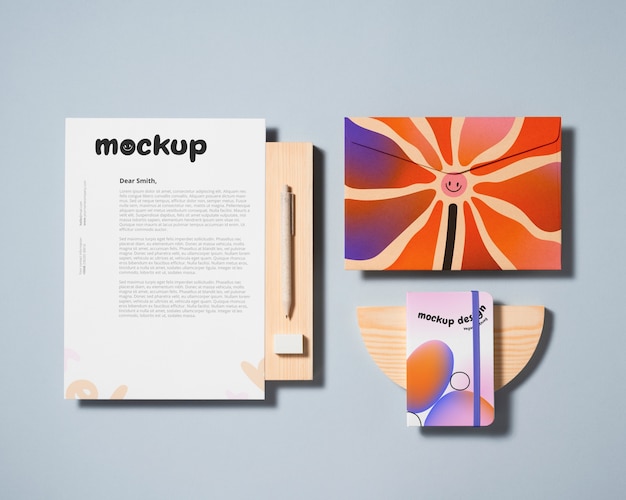 Back to School Material Mockup – Free Download