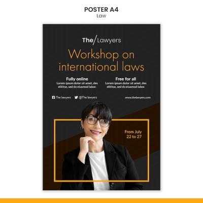 Law Template Poster Design – Free Download