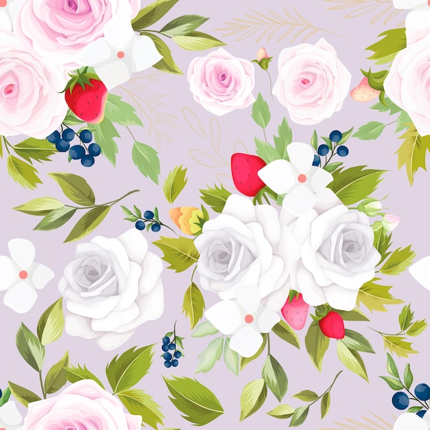 Stunning Floral Wreath Seamless Pattern – Free to Download