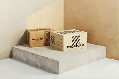 Rectangle Carton Box Mock-Up Design – Free to Download