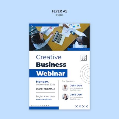 Business Event Template in Flat Design – Free Download