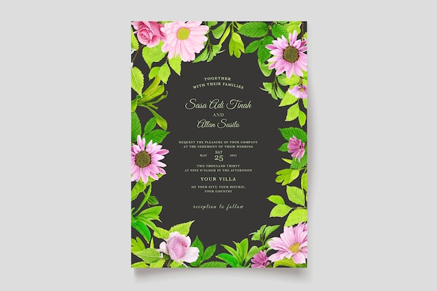 Floral Ornament Design for Wedding Cards – Free Download