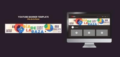 Dia de la Raza Template Design – Free Download