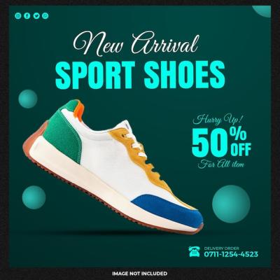 Social Media Post Template for Shoe Sales – Free Download