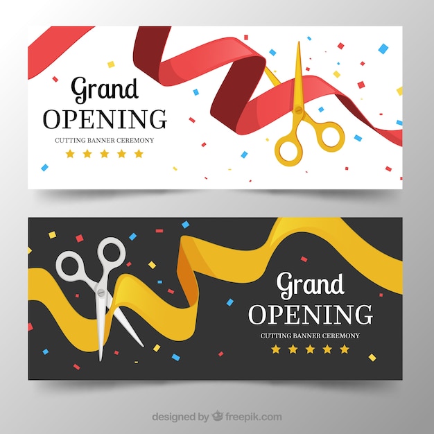 Inauguration Party Banners with Scissors – Free Download