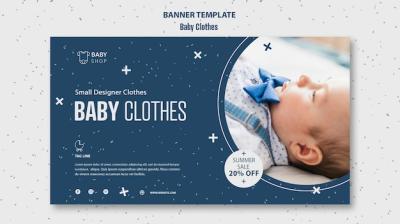 Baby Clothes Template Banner – Free Download