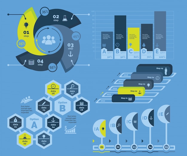 Five Economics Charts Templates Set – Free to Download