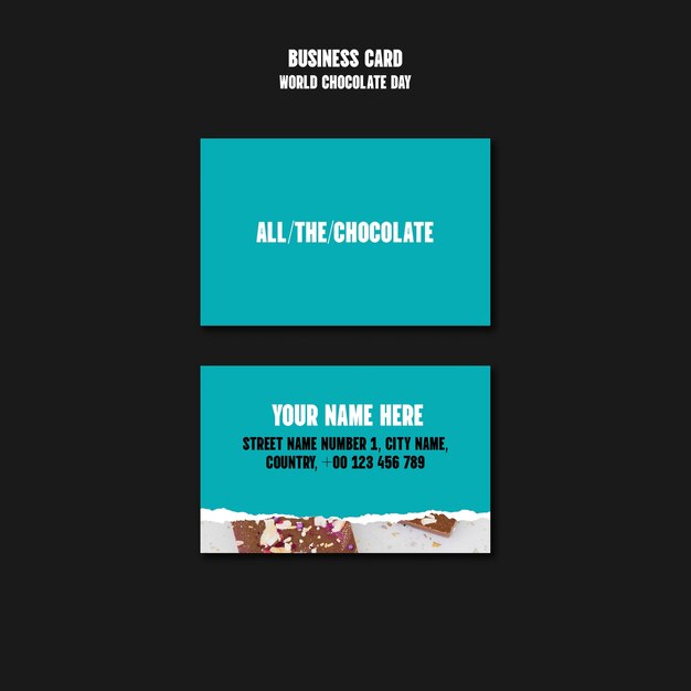 World Chocolate Day Celebration Business Card – Free Download, Free Stock Photo