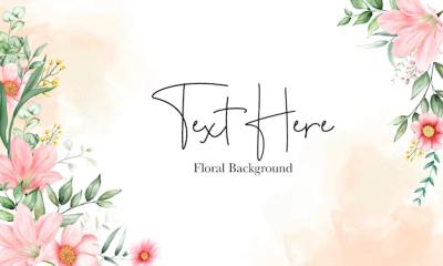 Beautiful Floral Frame Background with Soft Flower Watercolor – Free to Download