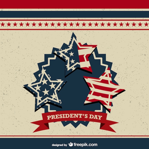 Retro USA Flag Stars Background for President’s Day – Free Download