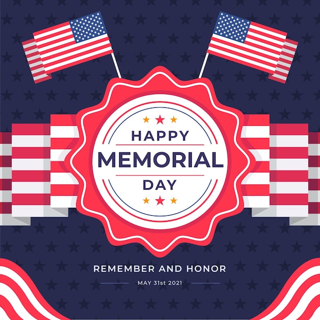 Memorial Day Illustration Featuring the USA – Free Download