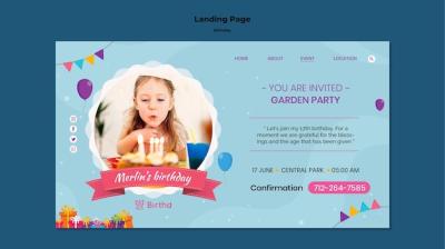 Birthday Landing Page Template – Free to Download