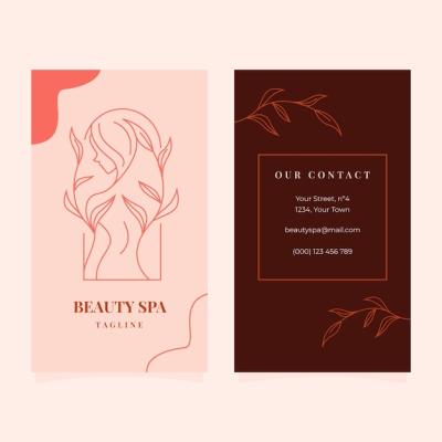 Hand Drawn Spa Business Card Template – Free Download