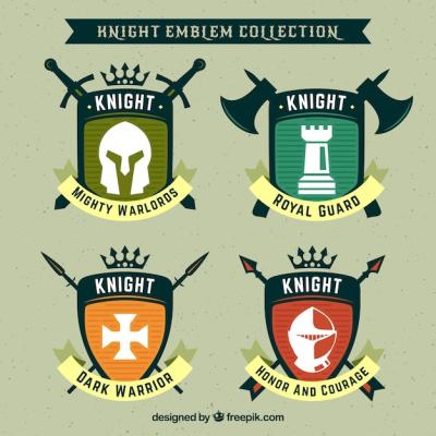 Creative Knight Emblem Design – Free Download, Download Free Stock Photo