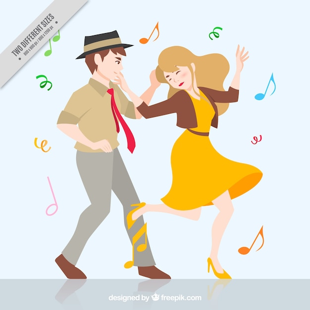 Funny Couple Dancing Background – Free Download