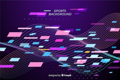 Abstract Flat Shapes Sport Background – Free Download