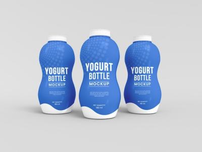 Plastic Yogurt Bottle Mockup – Free to Download