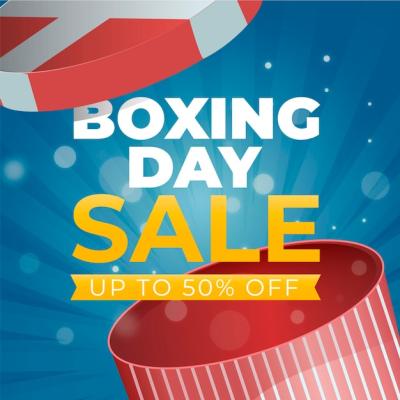 Boxing Day Sale Flat Design Vector Templates – Free Download