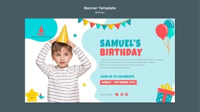 Kid’s Birthday Banner Template for Creative Celebrations – Free Download