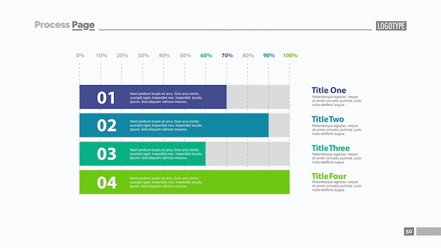 Four Horizontal Bars Slide Template – Free Download