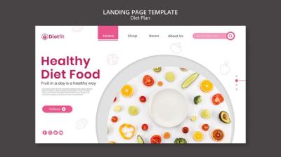 Diet Plan Landing Page Template – Free Download