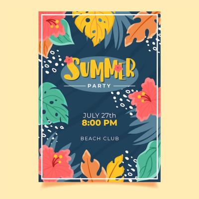 Tropical Party Poster – Free Download, Download Free Stock Photo