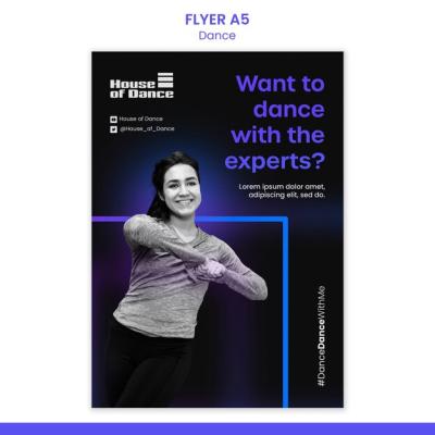 Vertical Flyer Template for Dance Classes – Free to Download