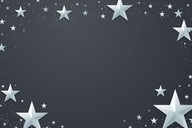 Realistic Silver Stars Background – Free to Download