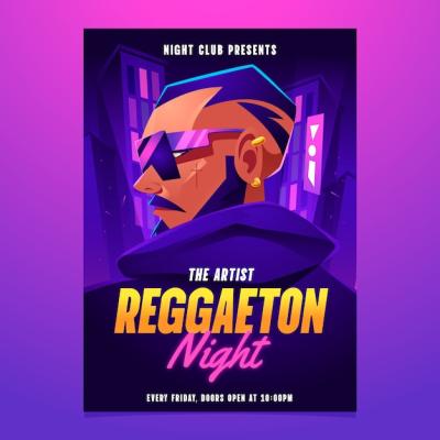 Reggaeton Party Poster Template – Download Free Stock Photo