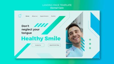 Dental Care Template in Flat Design – Free Download, Free Stock Photo